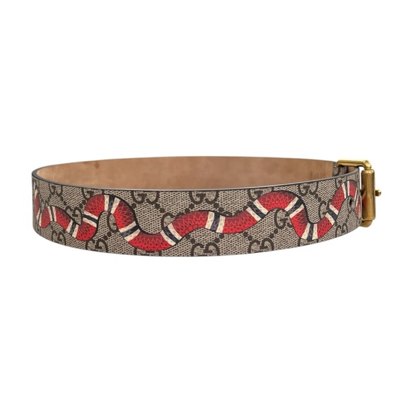 Gucci King Snake Monogram Belt - Picture 2 of 6